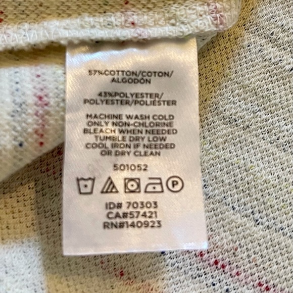 NWT - LOFT puff sleeve boucle rainbow sprinkle top. Sz M - Picture 5 of 5